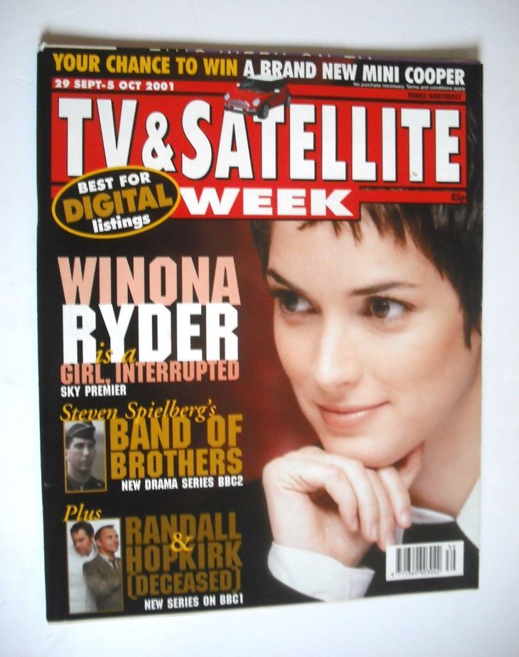 TV & Satellite Week magazine - Winona Ryder cover (29 September - 5 October 2001)