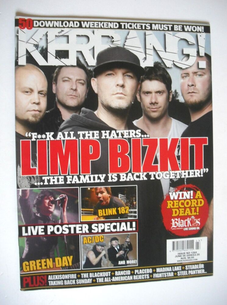 Kerrang magazine - Limp Bizkit cover (6 June 2009 - Issue 1264)