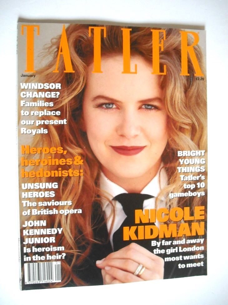 Tatler magazine - January 1993 - Nicole Kidman cover