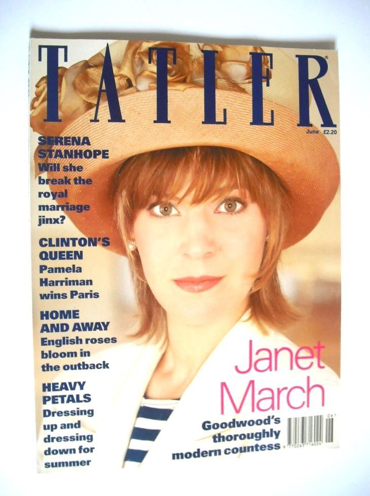 Tatler magazine - June 1993 - Janet March cover