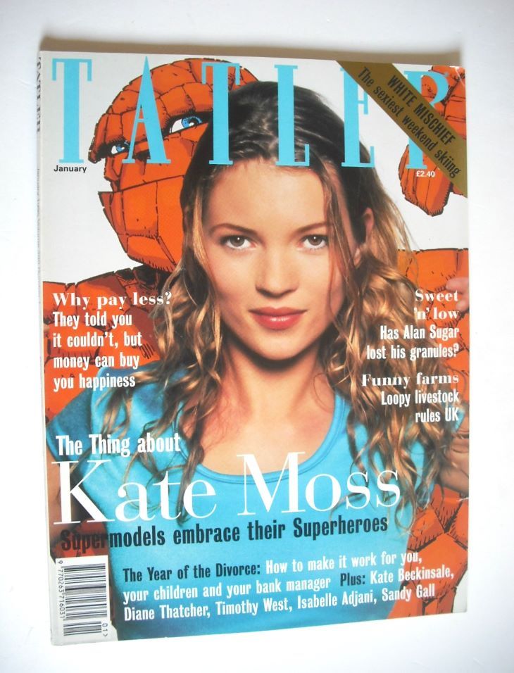 Tatler magazine - January 1995 - Kate Moss cover