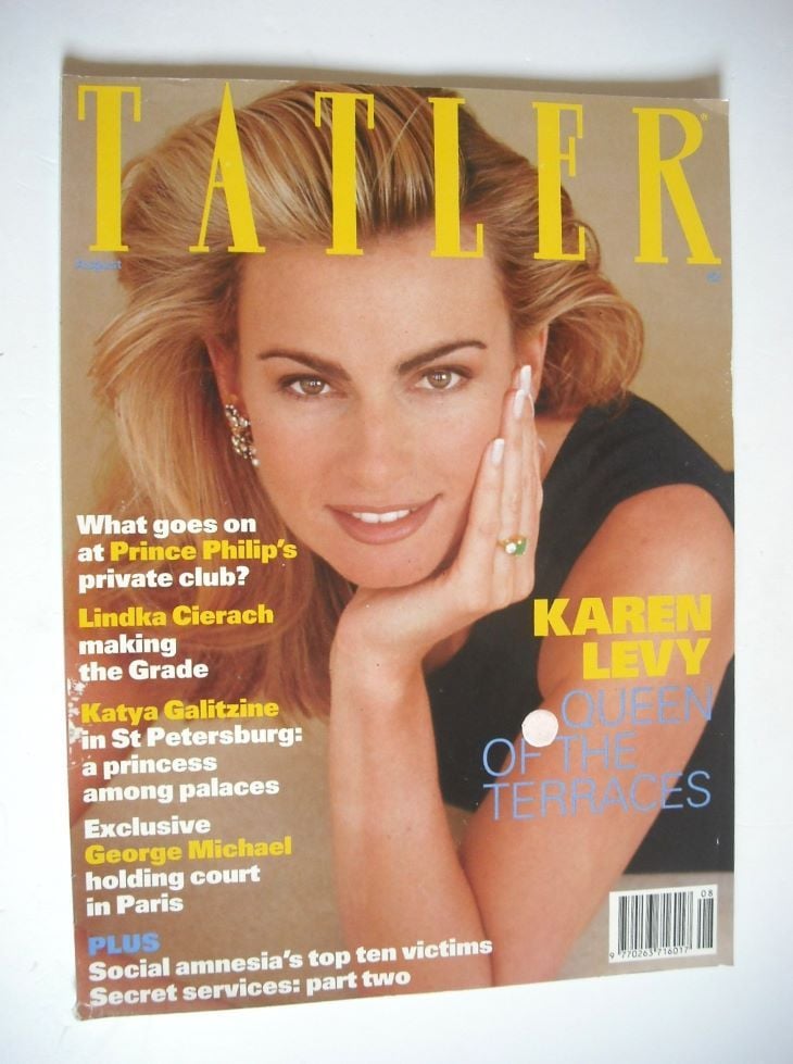 <!--1992-08-->Tatler magazine - August 1992 - Karen Levy cover