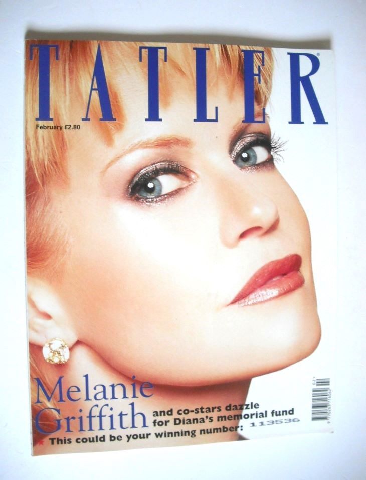 Tatler magazine - February 1998 - Melanie Griffith cover
