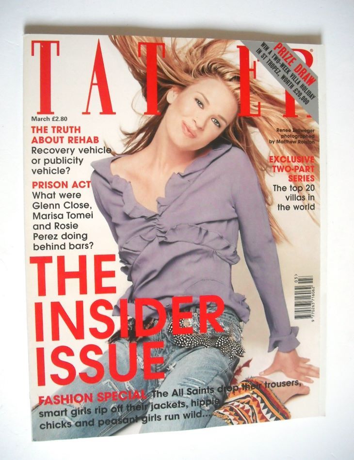 Tatler magazine - March 1999 - Renee Zellweger cover