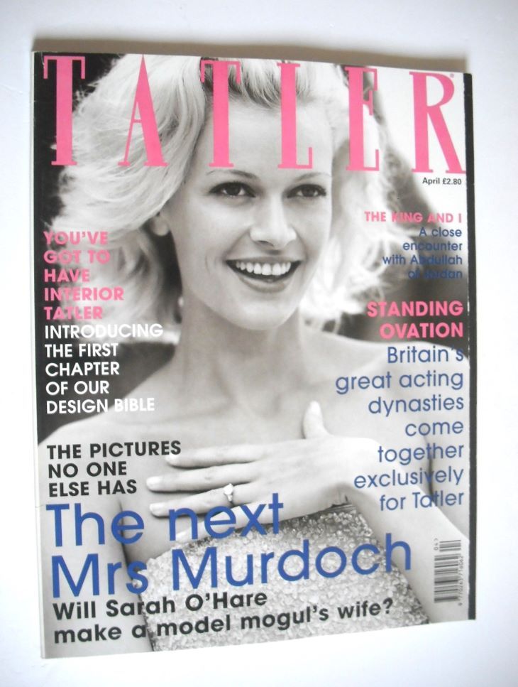 Tatler magazine - April 1999 - Sarah O'Hare cover