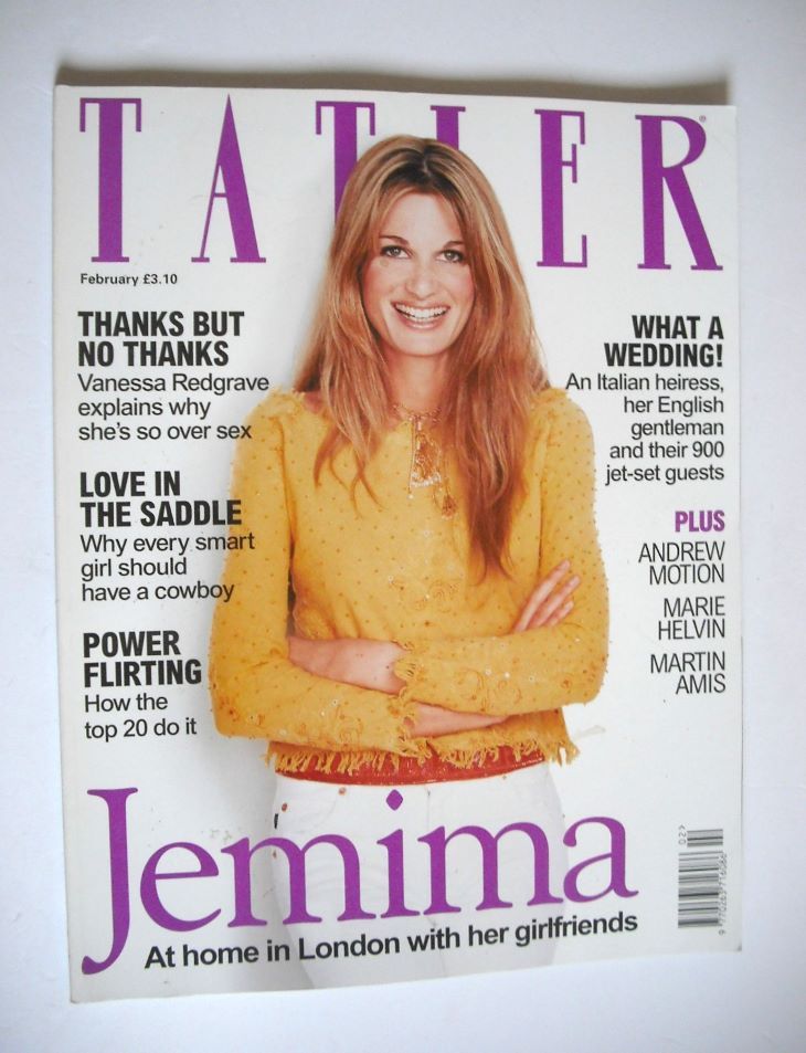 Tatler magazine - February 2001 - Jemima Khan cover