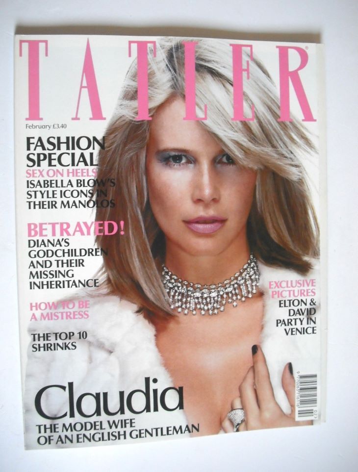 <!--2003-02-->Tatler magazine - February 2003 - Claudia Schiffer cover