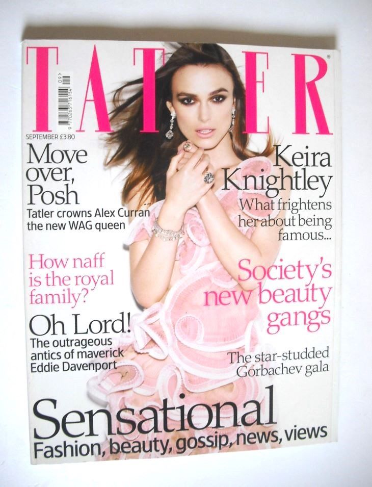 Tatler magazine - September 2008 - Keira Knightley cover