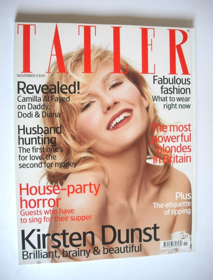 Tatler magazine - November 2006 - Kirsten Dunst cover