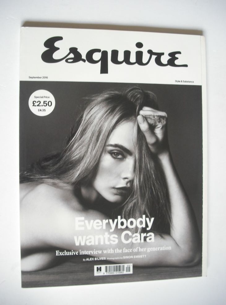 Esquire magazine - Cara Delevingne cover (September 2016)