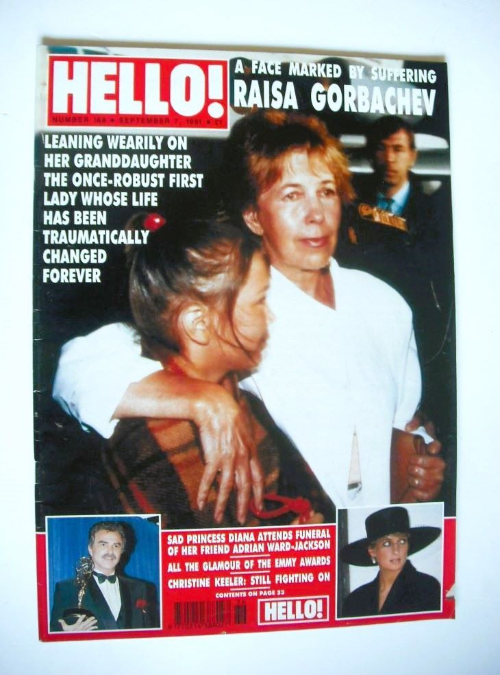 <!--1991-09-07-->Hello! magazine - Raisa Gorbachev cover (7 September 1991 