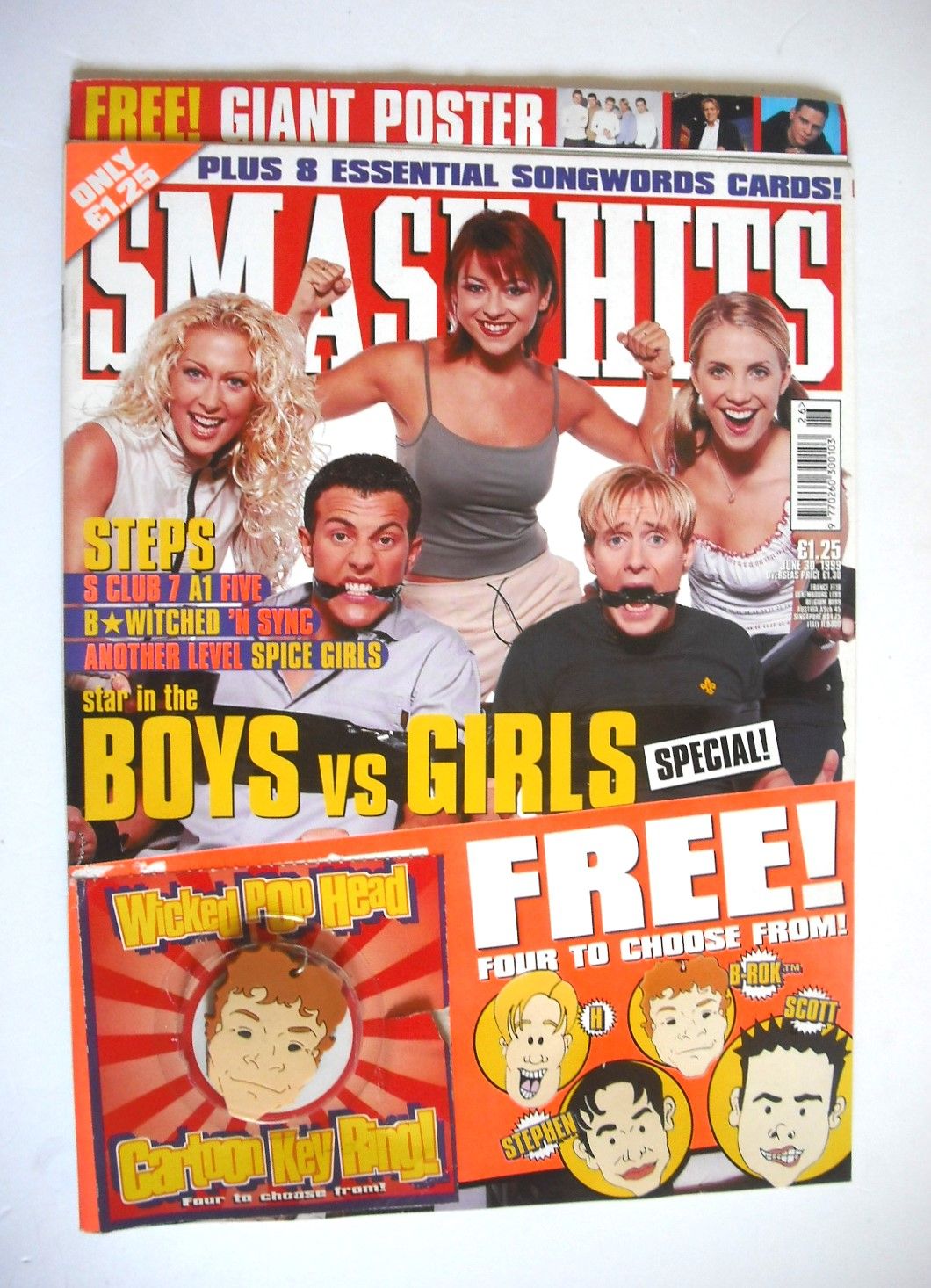 <!--1999-06-30-->Smash Hits magazine - Steps cover (30 June 1999) (1/4)