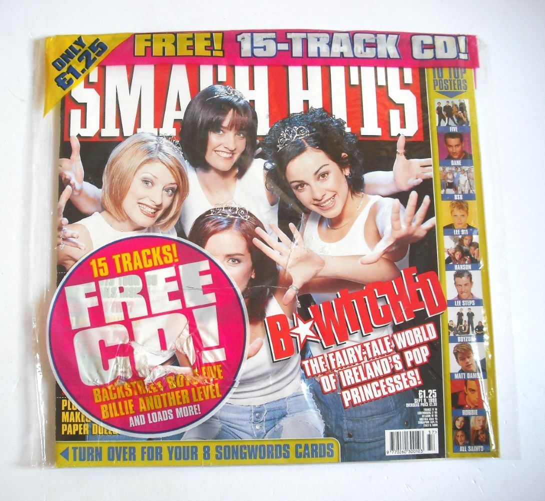 <!--1998-09-09-->Smash Hits magazine - B*Witched cover (9 September 1998)