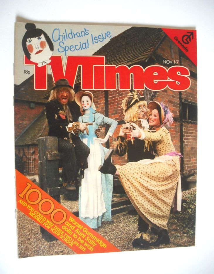 TV Times magazine - Worzel Gummidge and Aunt Sally cover (1-7 November 1980 - Granada)