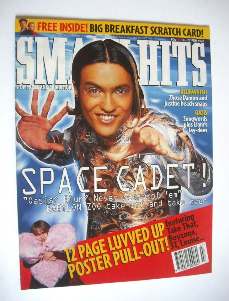 Smash Hits magazine - Babylon Zoo cover (14-27 February 1996)
