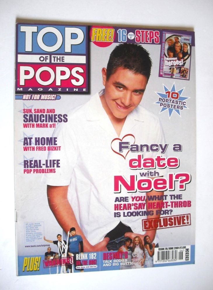Top Of The Pops magazine - Noel Sullivan cover (June 2001)