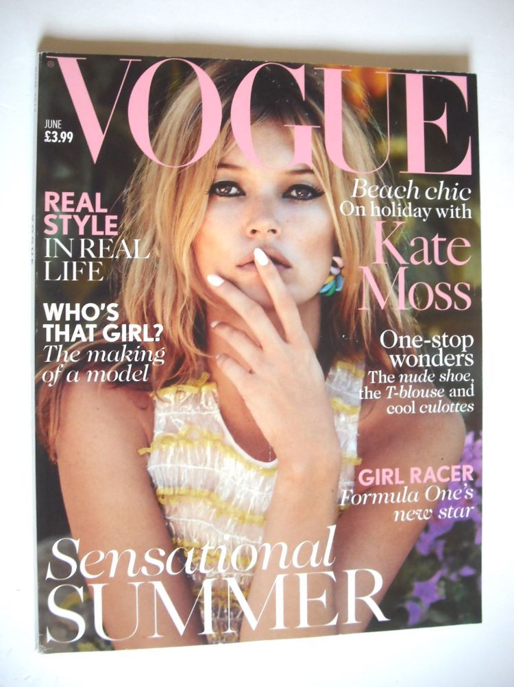 British Vogue magazine - June 2013 - Kate Moss cover