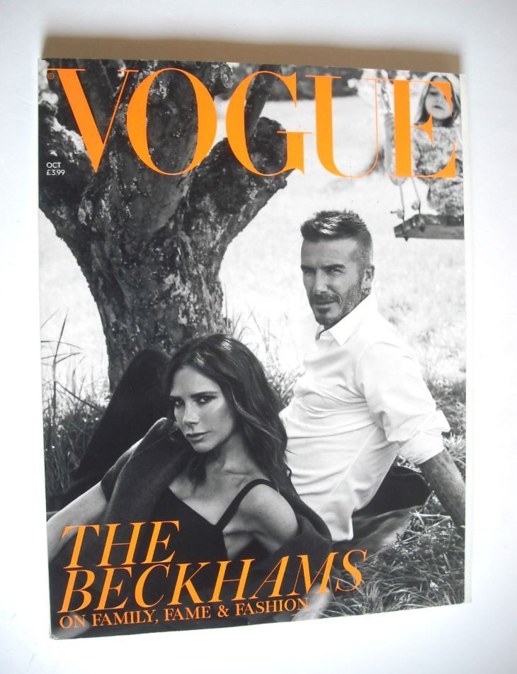 British Vogue magazine - October 2018 - David and Victoria Beckham cover
