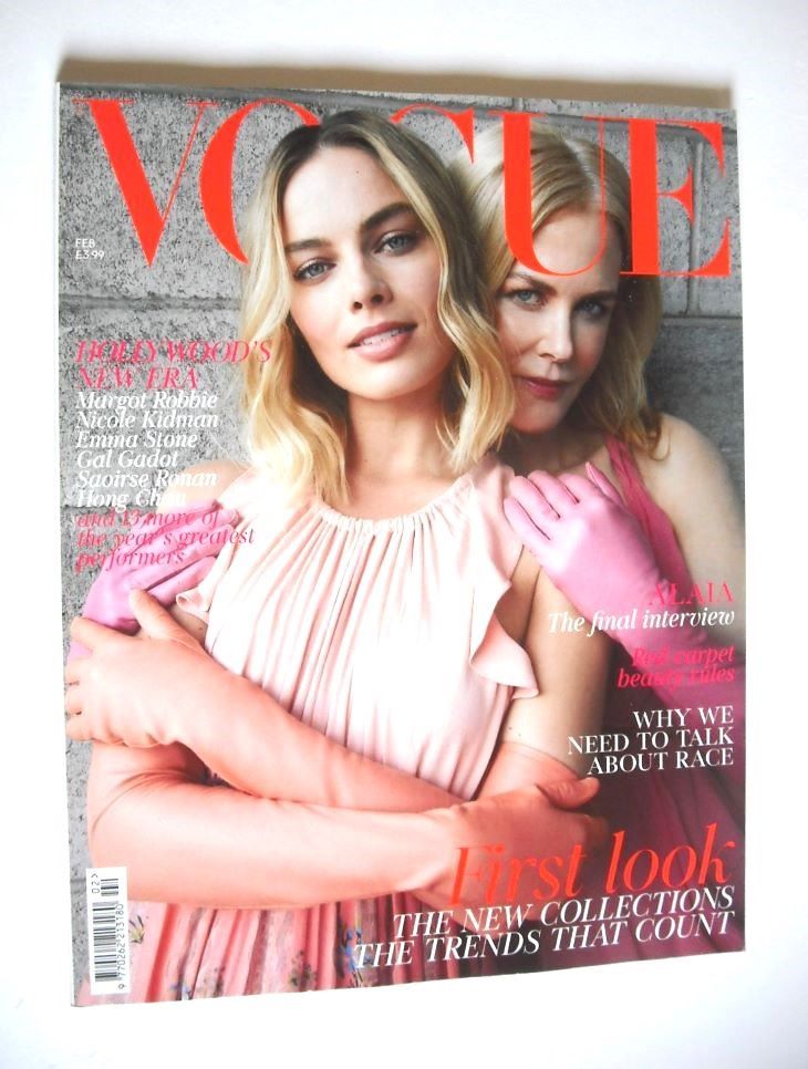 British Vogue magazine - February 2018 - Margot Robbie and Nicole Kidman cover