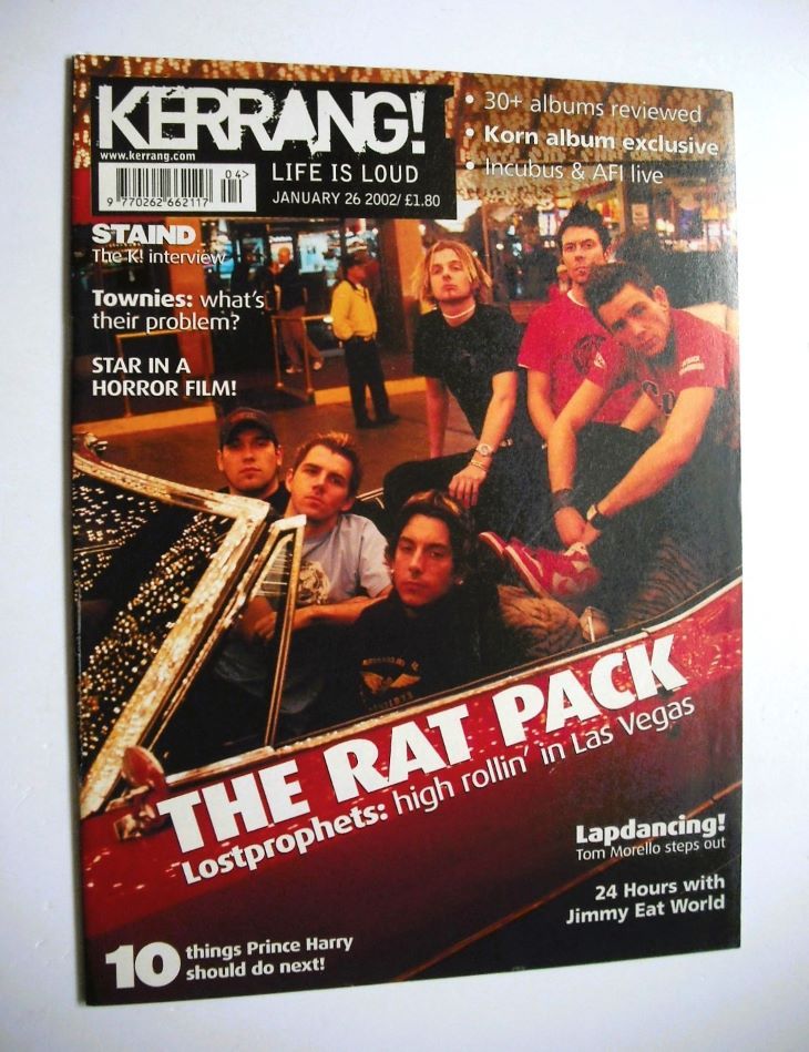 Kerrang magazine - Lostprophets cover (26 January 2002 - Issue 888)