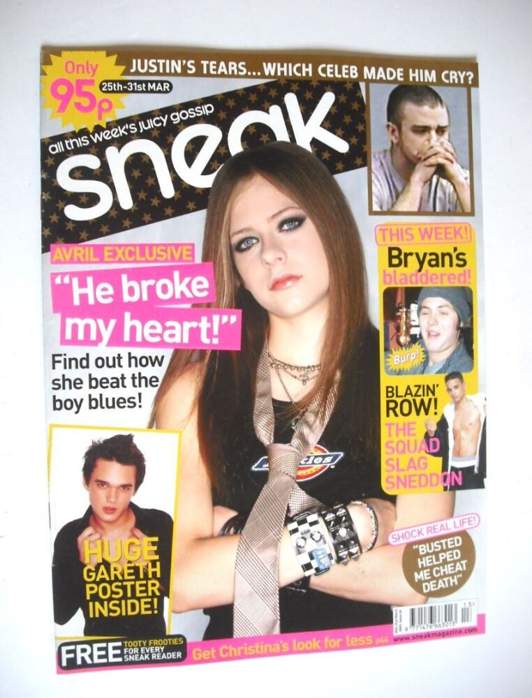 Sneak magazine - Avril Lavigne cover (25-31 March 2003)