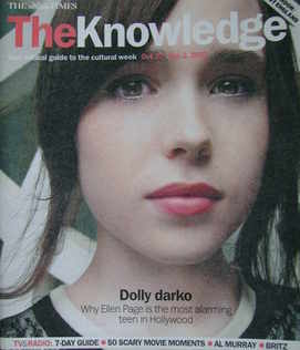 The Knowledge magazine - 27 October - 2 November 2007 - Ellen Page cover