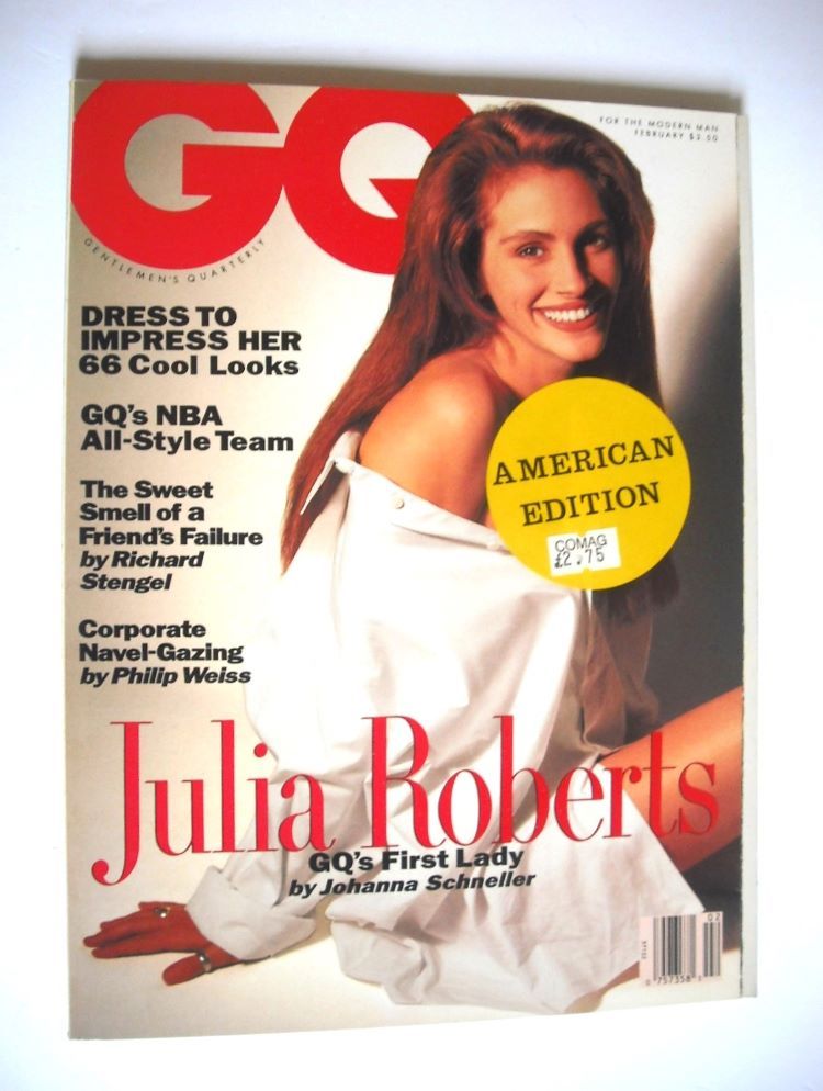 US GQ magazine - February 1991 - Julia Roberts cover