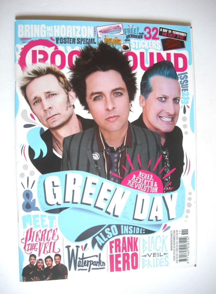 Rock Sound magazine - Green Day cover (November 2016)