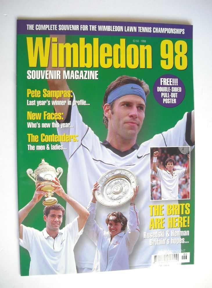 Wimbledon 1998 souvenir magazine - Greg Rusedski cover