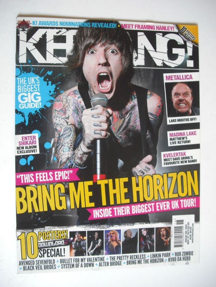 Kerrang magazine - Oli Sykes cover (7 May 2011 - Issue 1362)