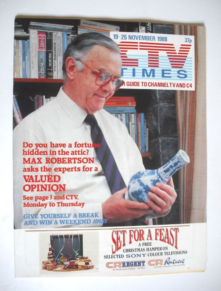 CTV Times magazine - 19-25 November 1988 - Max Robertson cover