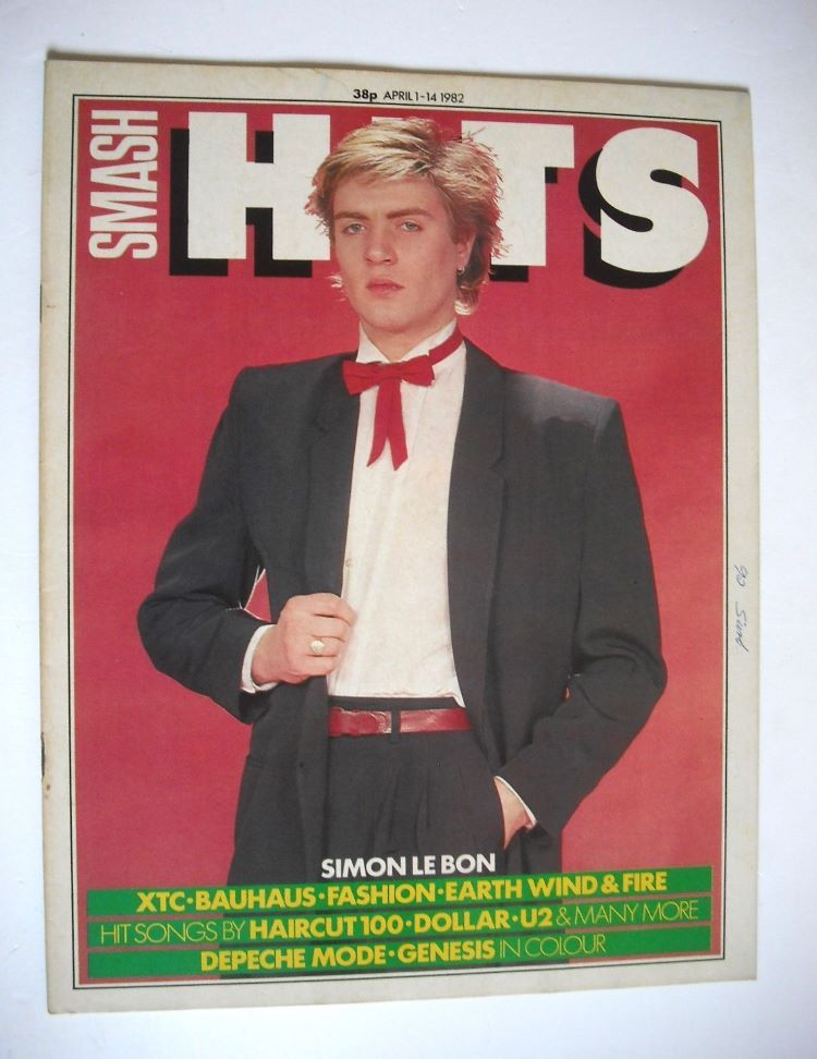 <!--1982-04-01-->Smash Hits magazine - Simon Le Bon cover (1-14 April 1982)