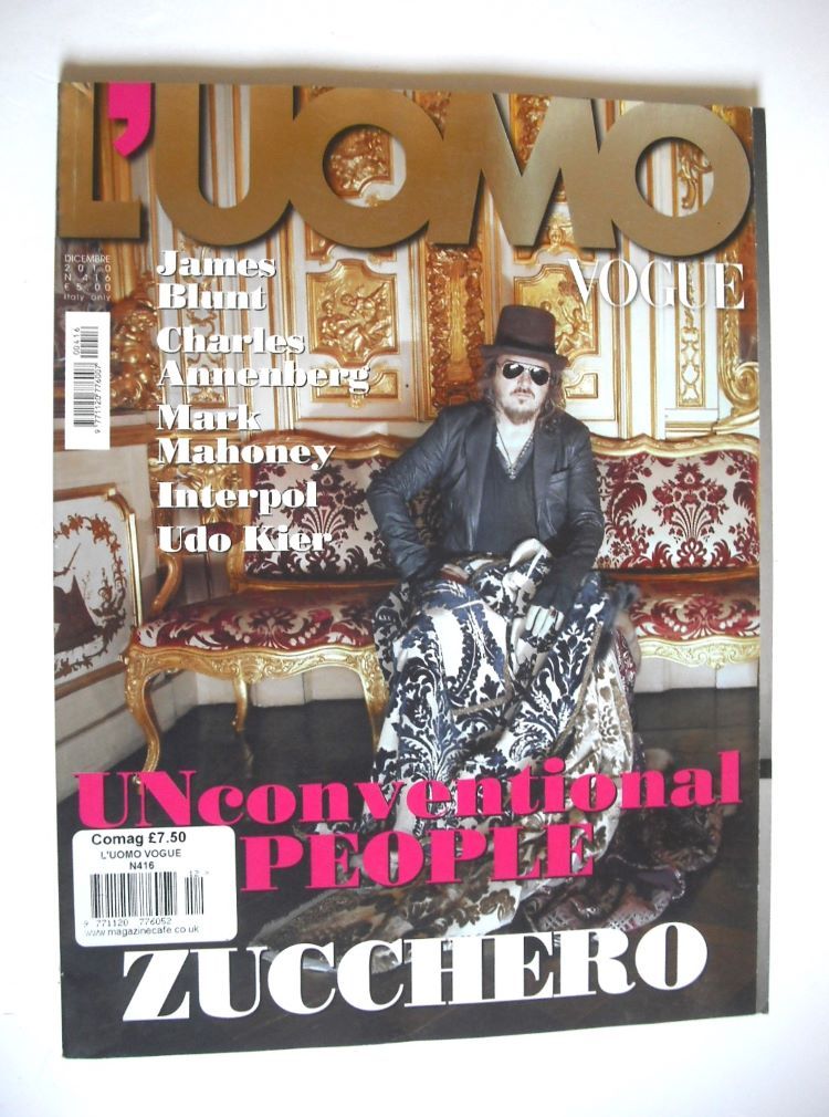 L'Uomo Vogue magazine - December 2010 - Zucchero Fornaciari cover