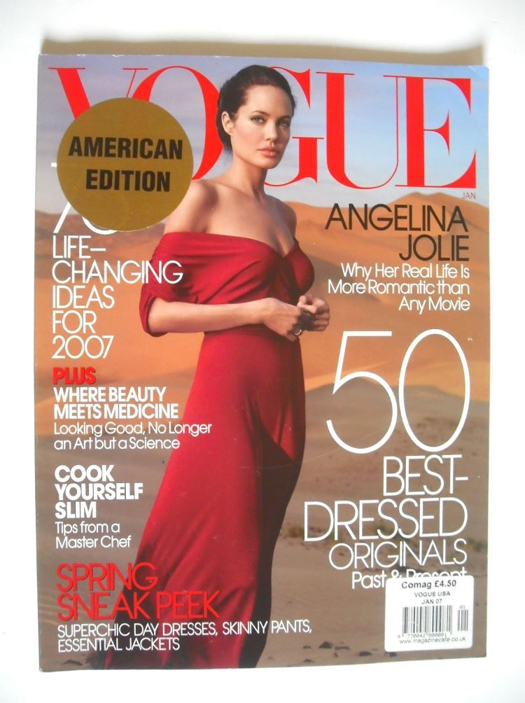 US Vogue magazine - January 2007 - Angelina Jolie cover