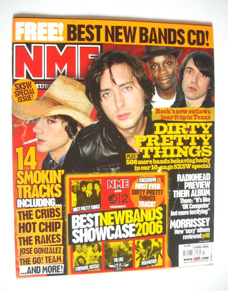 <!--2006-04-01-->NME magazine - Dirty Pretty Things cover (1 April 2006)