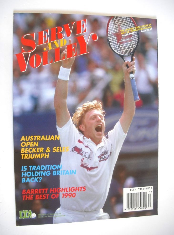 Serve and Volley magazine - March 1991 - Boris Becker cover