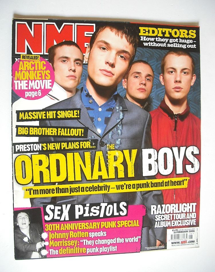 NME magazine - The Ordinary Boys cover (11 February 2006)
