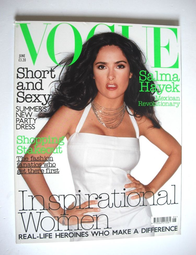 British Vogue magazine - June 2003 - Salma Hayek cover
