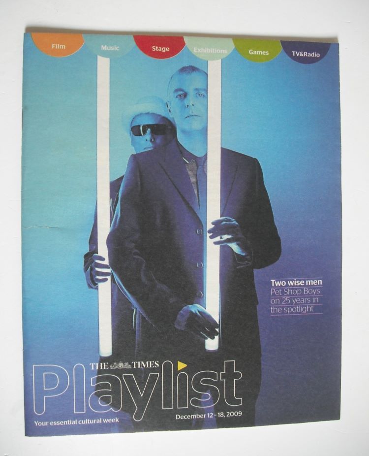 The Times Playlist magazine - 12 December 2009 - Pet Shop Boys cover