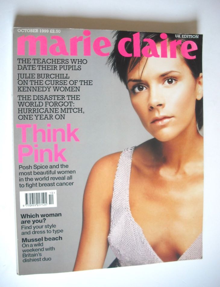 British Marie Claire magazine - October 1999 - Victoria Beckham cover
