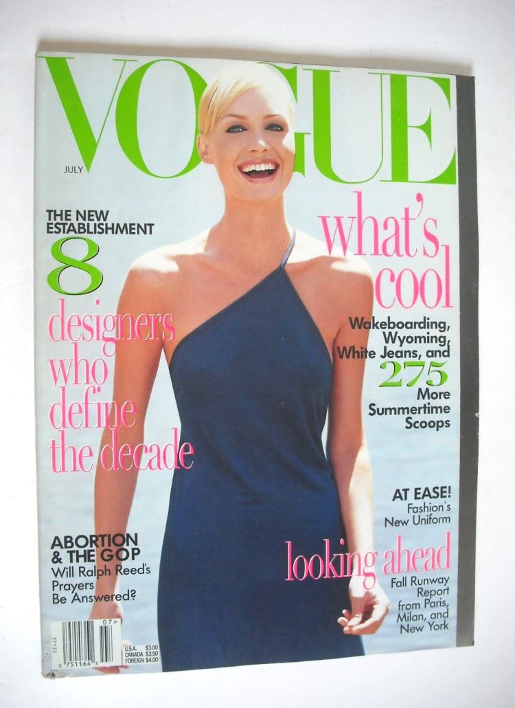 US Vogue magazine - July 1996 - Amber Valletta cover