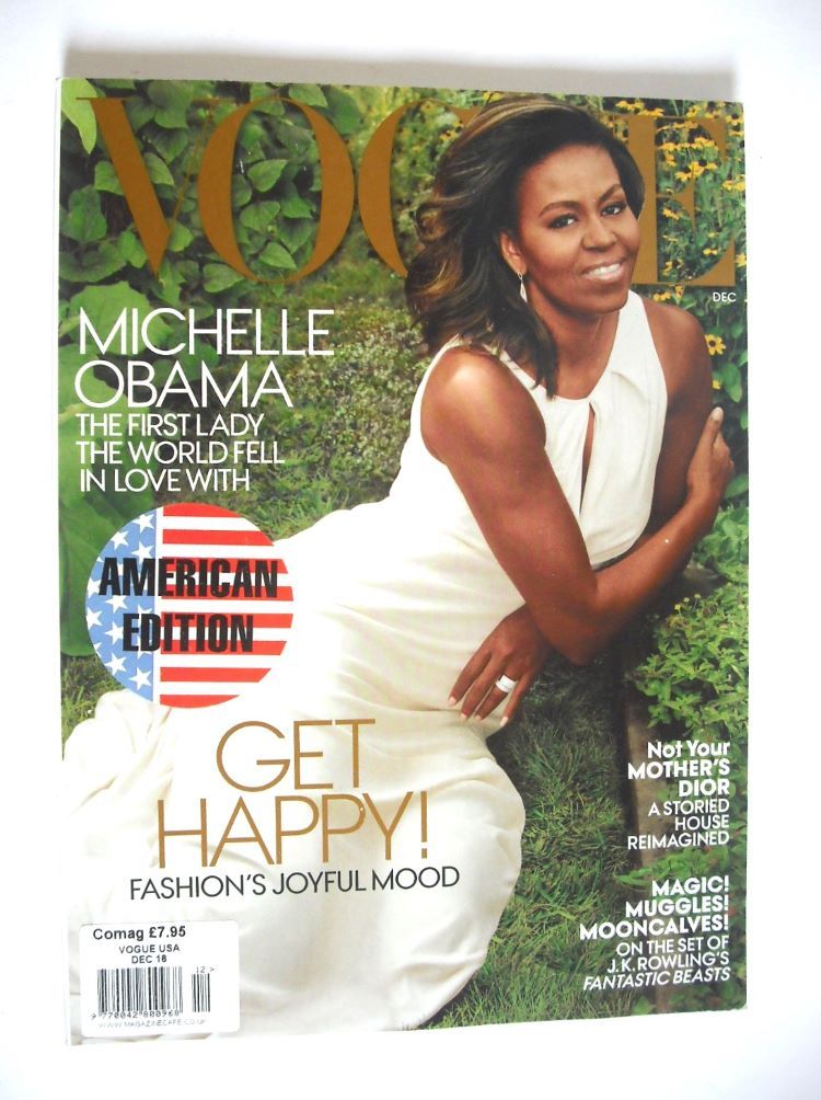 US Vogue magazine - December 2016 - Michelle Obama cover