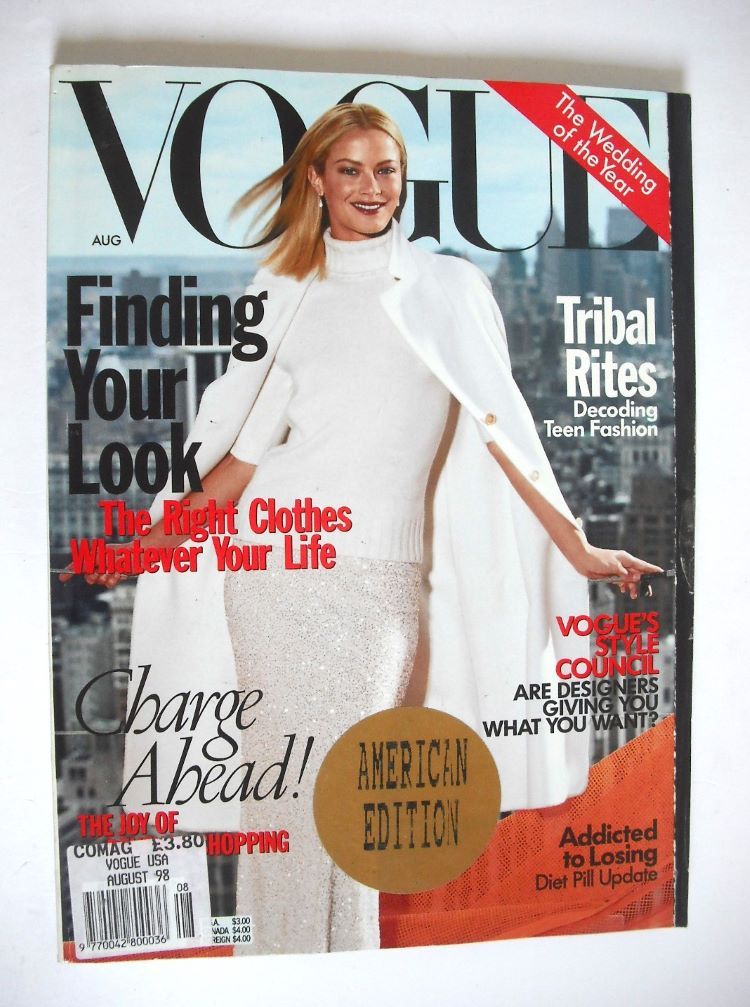 US Vogue magazine - August 1998 - Carolyn Murphy cover