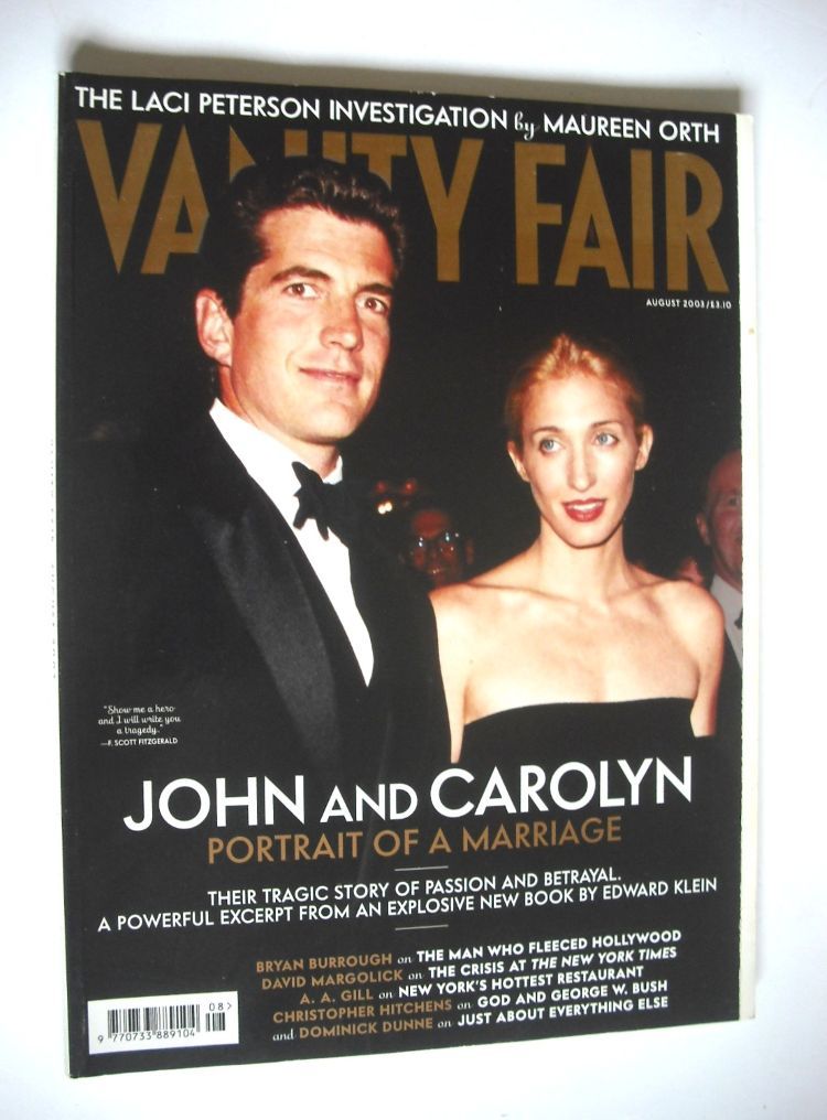 Vanity Fair magazine - John Kennedy Jr and Carolyn Bessette cover (August 2003)