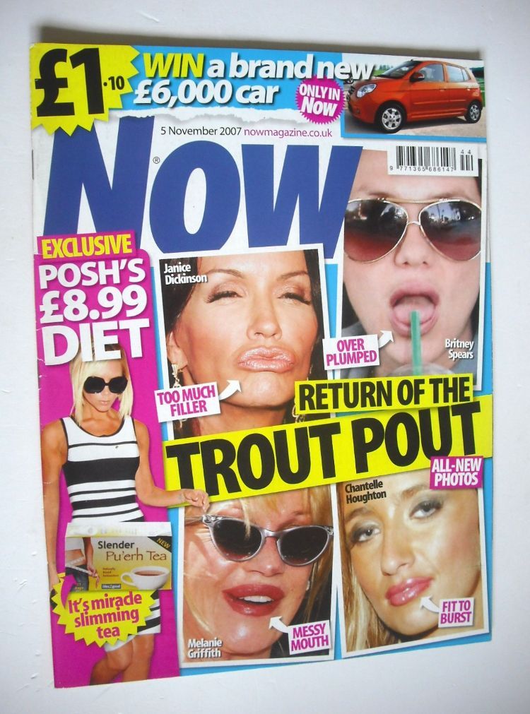 <!--2007-11-05-->Now magazine - Trout Pout cover (5 November 2007)