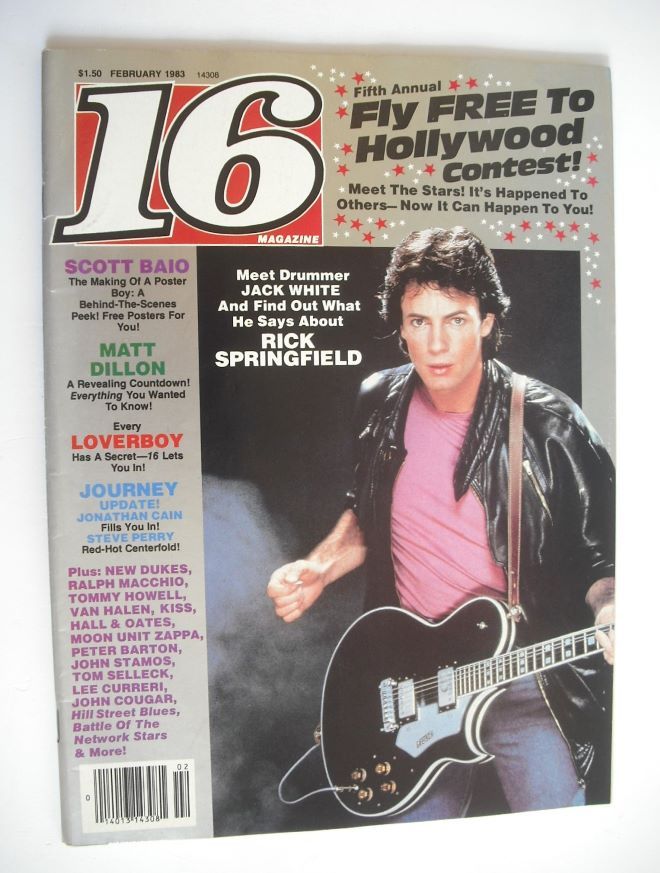 16 magazine (February 1983 - Rick Springfield cover)