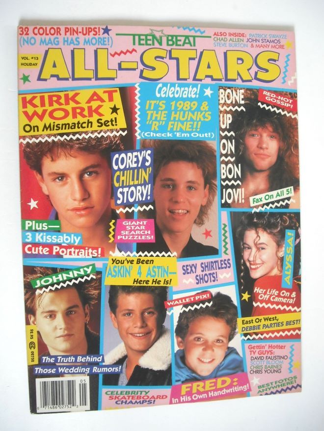 Teen Beat All-Stars magazine (Holiday 1988-1989, Vol No. 13)