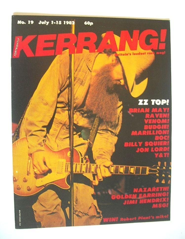 <!--1982-07-01-->Kerrang magazine - ZZ Top cover (1-15 July 1982 - Issue 19