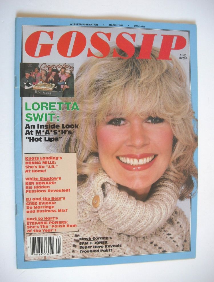 Rona Barrett's Gossip magazine - Loretta Swit cover (March 1981)