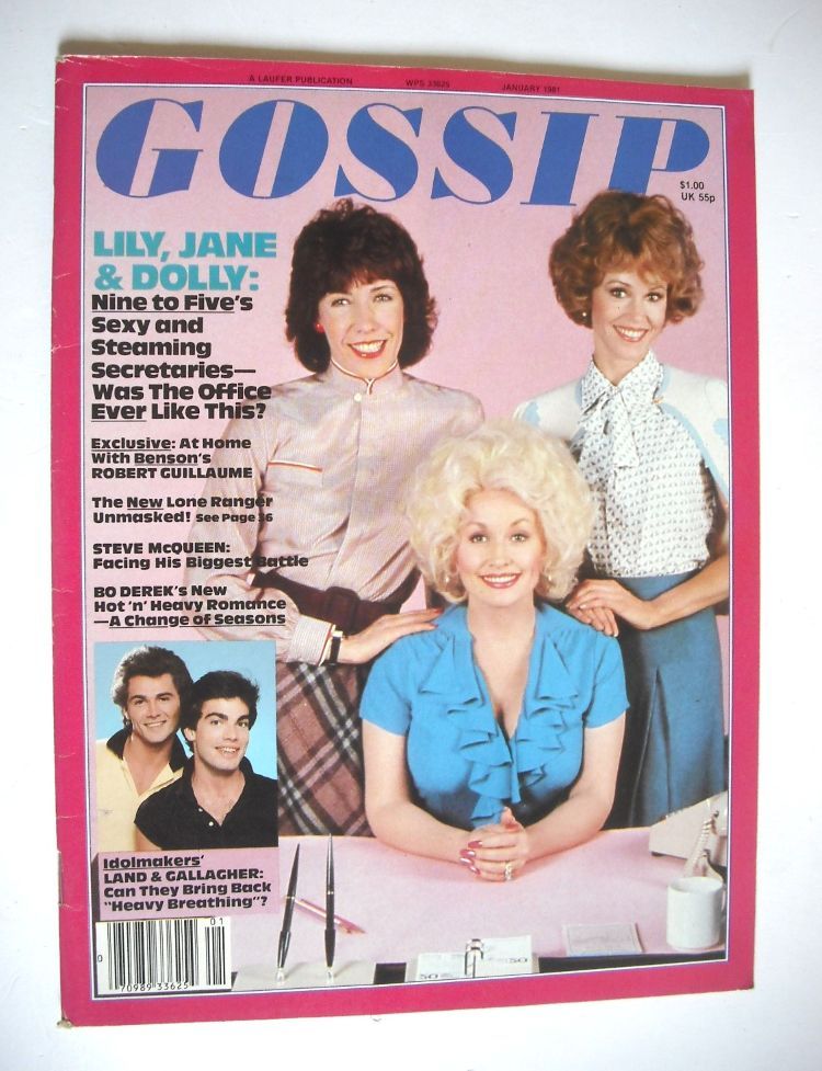 Rona Barrett's Gossip magazine - Lily, Jane & Dolly cover (January 1981)